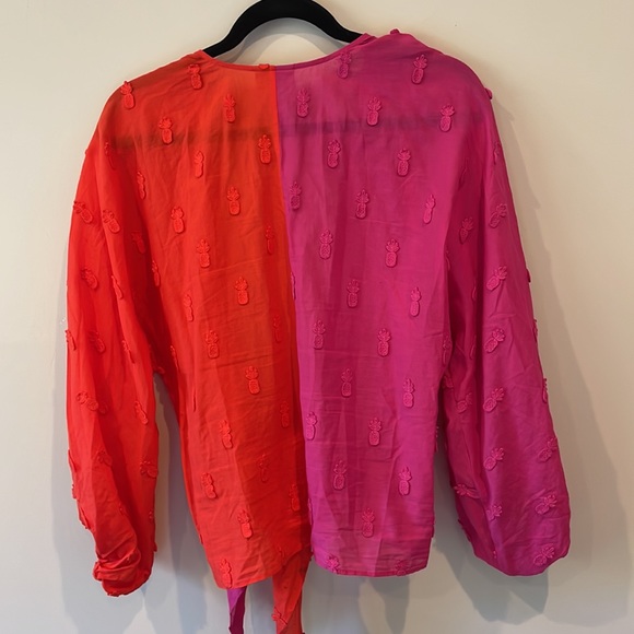 Farm Rio Colorblock Pineapple Shirt - Picture 5 of 5